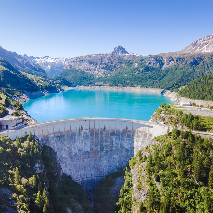 Tignes été barrage Chevril